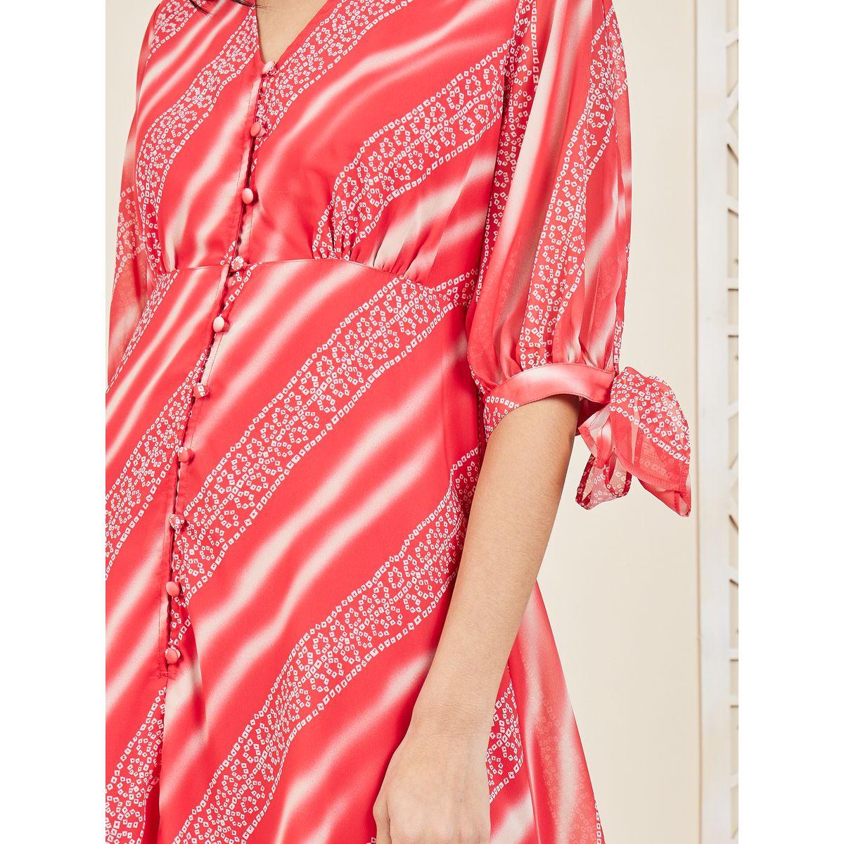 فستان طويل مطبع بالكامل مع أزرار غلق-women-clothing-dresses-image-3