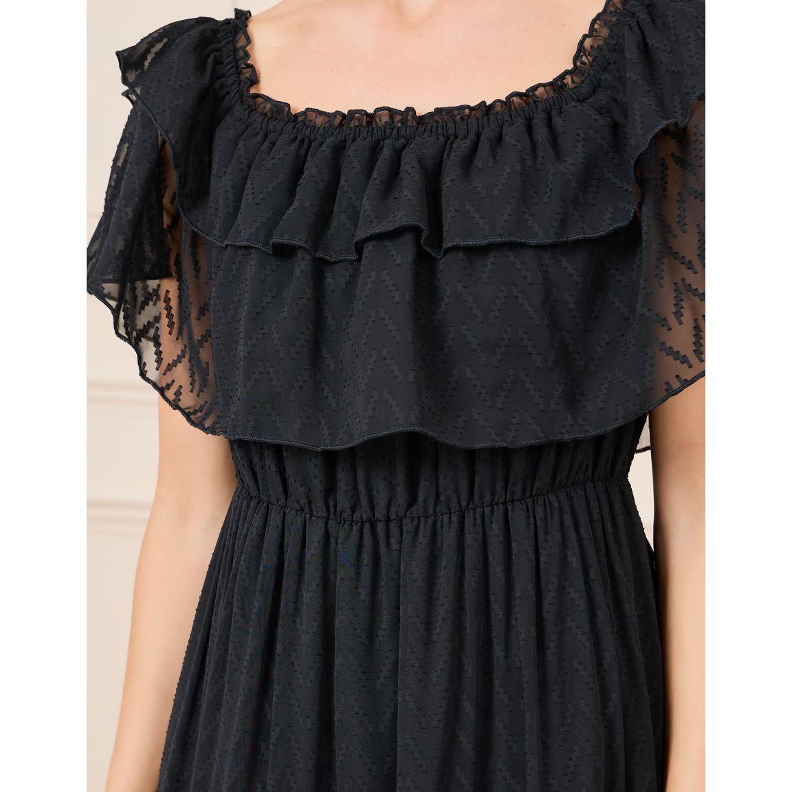 Styli Dobby Zigzag Texture Layer Detail Tiered Maxi Dress-women-clothing-dresses-image-3