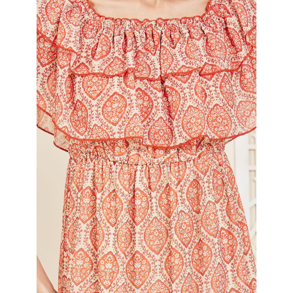 فستان طويل بكسرات وتفاصيل كشكش-women-clothing-dresses-image-3