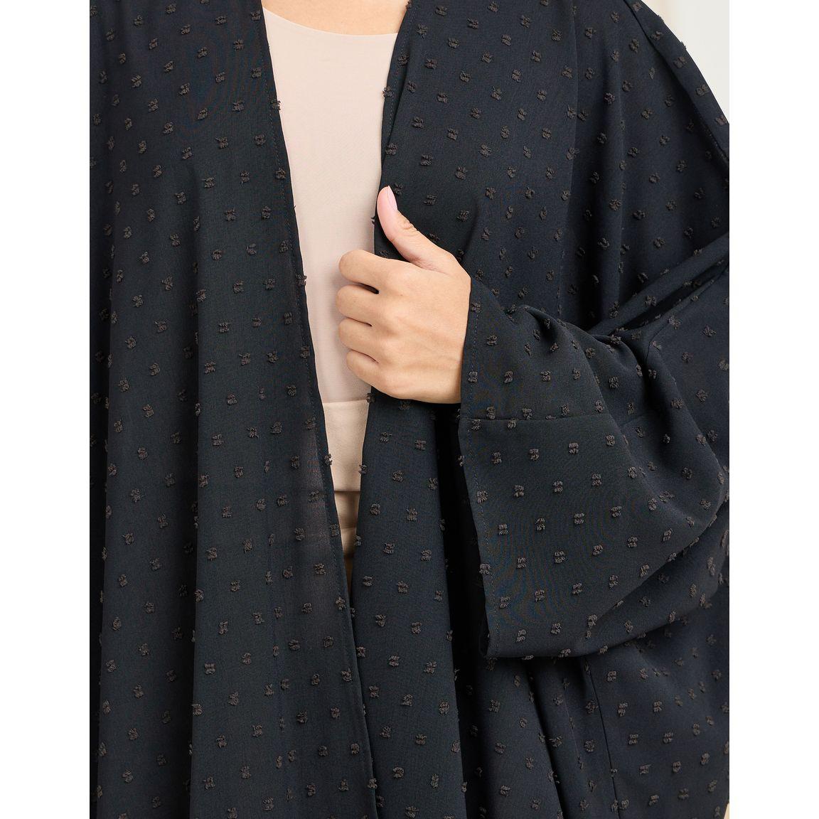 Styli Solid Oversized Knee Length Kimono-women-clothing-shirtsandblouses-shirts-image-3