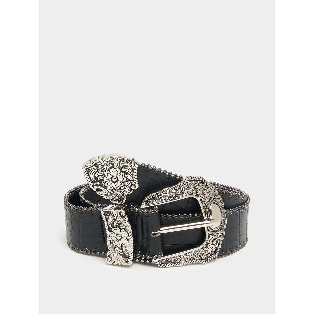 Styli Embellished End Belt with Pin Buckle Closure-women-clothingaccessories-belts-image-1