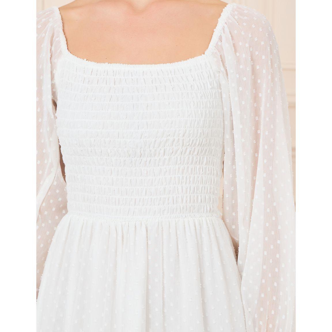 Styli Dobby Smocked Detail Tiered Maxi Dress-women-clothing-dresses-image-3
