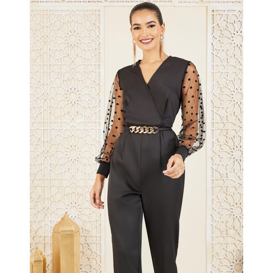 جمبسوت بنمط لف وخصر بسلسلة-women-clothing-jumpsuits-image-2
