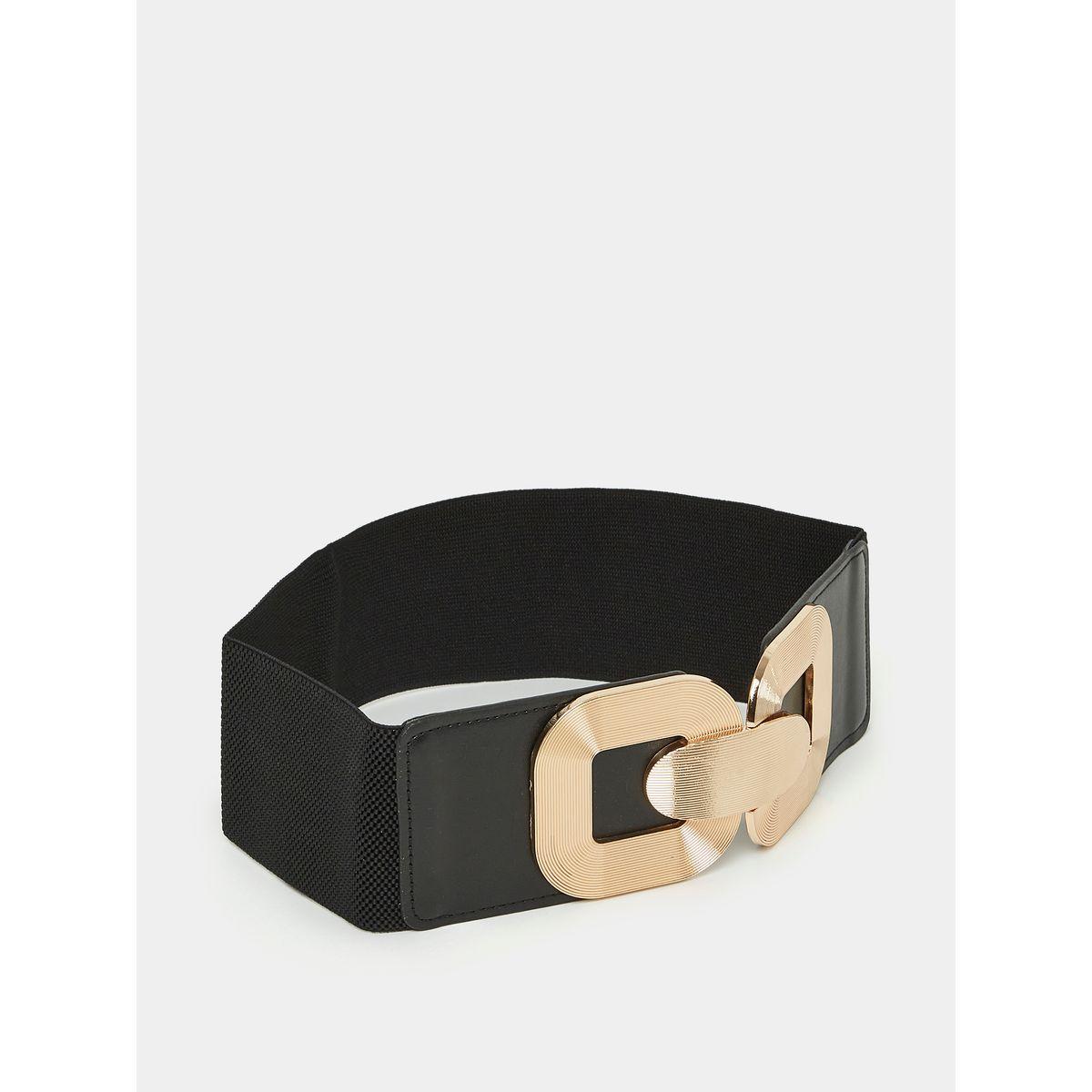 Styli Textured Metal Front Wide Belt-women-clothingaccessories-belts-image-1