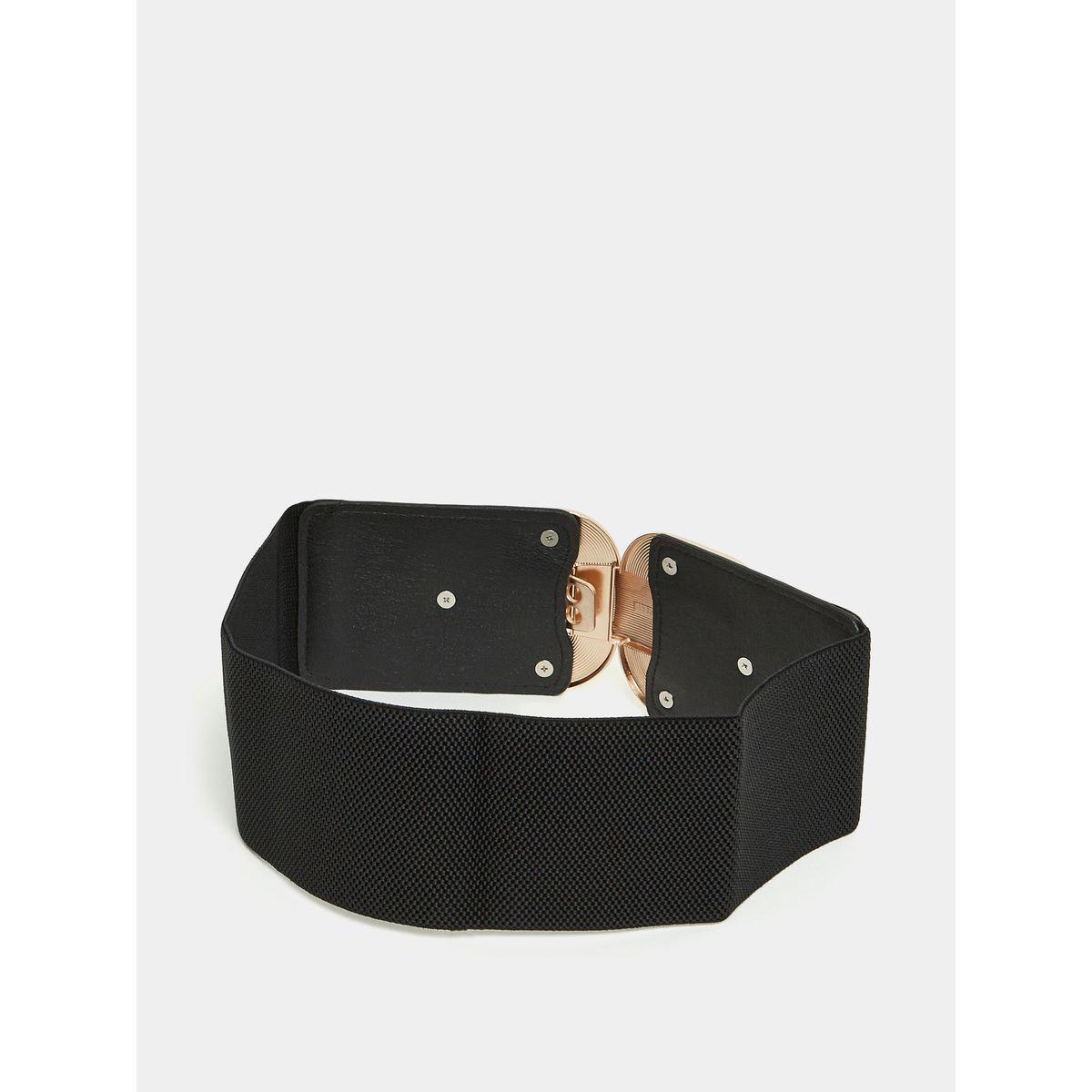 Styli Textured Metal Front Wide Belt-women-clothingaccessories-belts-image-3