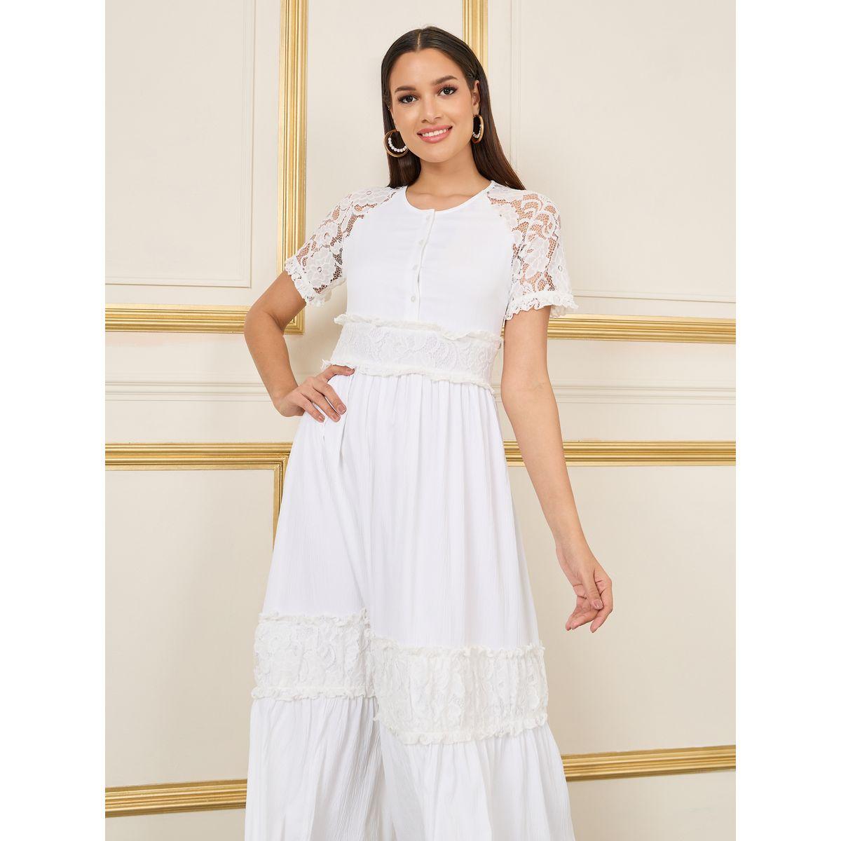 فستان طويل بتفاصيل دانتيل وازرار-women-clothing-dresses-image-2