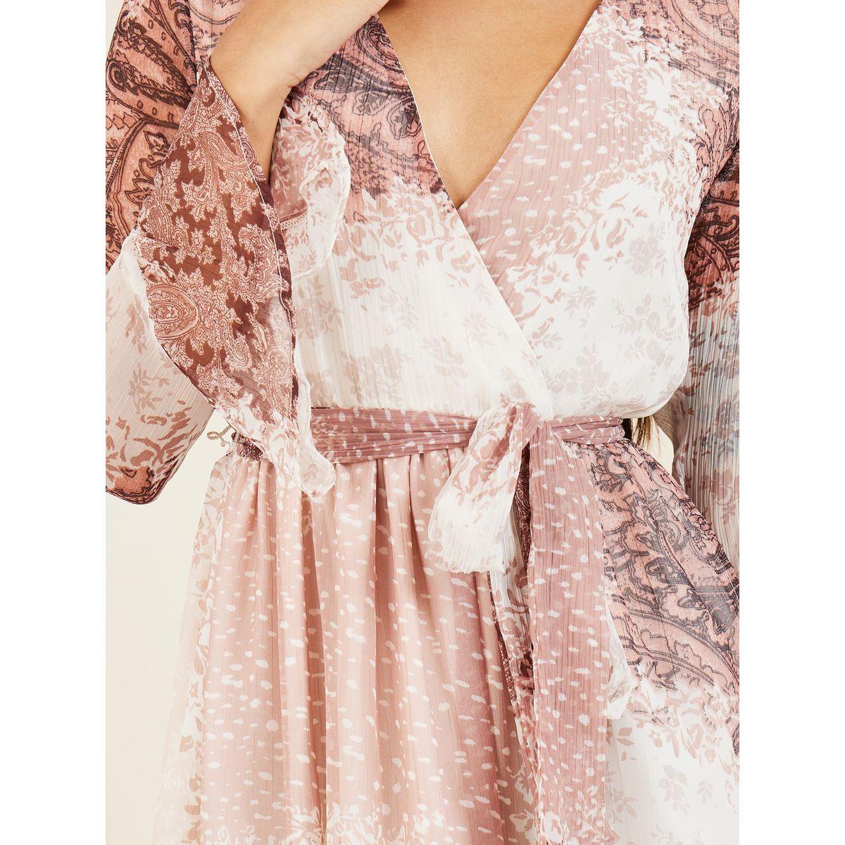 Styli Paisley Print Self Tie Up Tiered Midi Dress-women-clothing-dresses-image-3