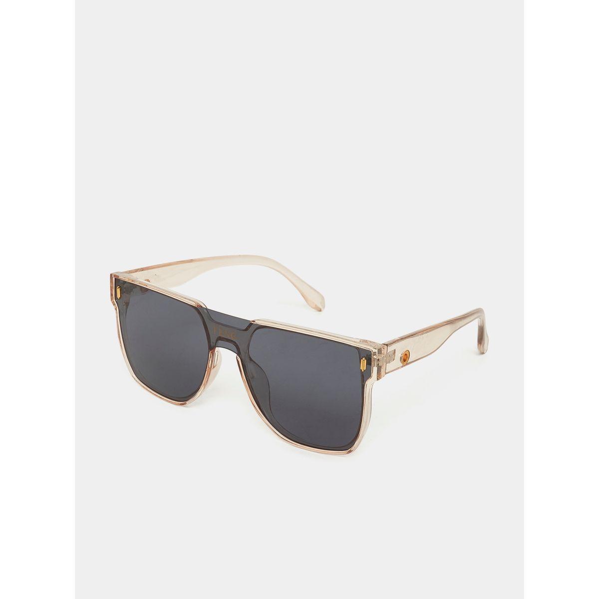نظارة شمسية بإطار شفاف ونمط مربع-women-sunglasses-image-1