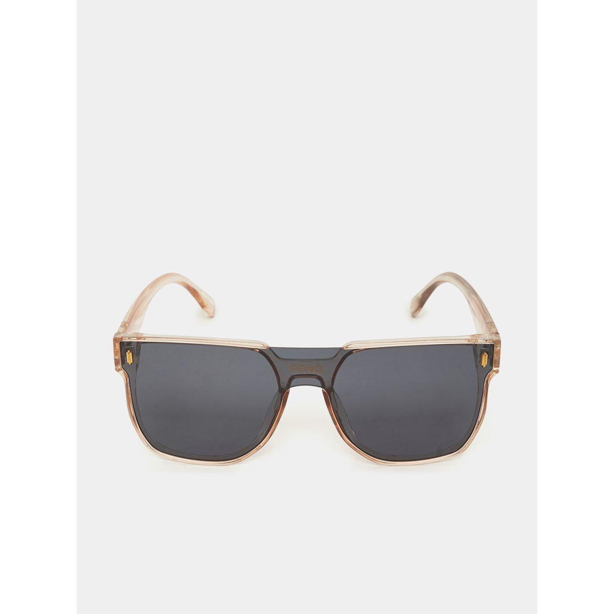 نظارة شمسية بإطار شفاف ونمط مربع-women-sunglasses-image-3