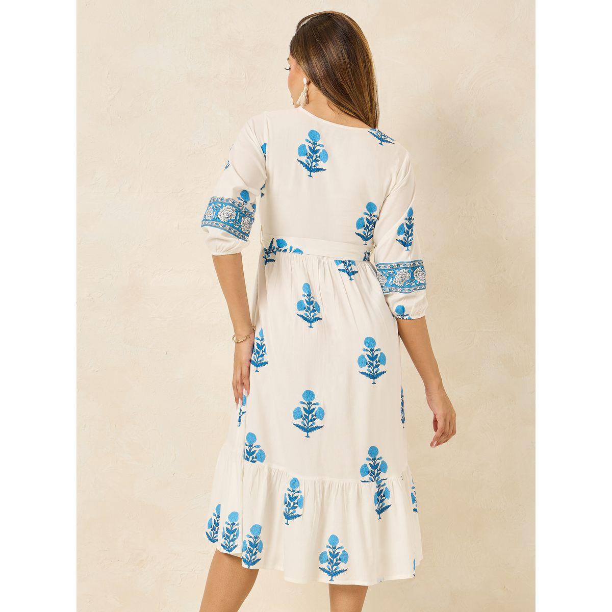 فستان ميدي مطبع بالكامل مع رباط خصر-women-clothing-dresses-image-4