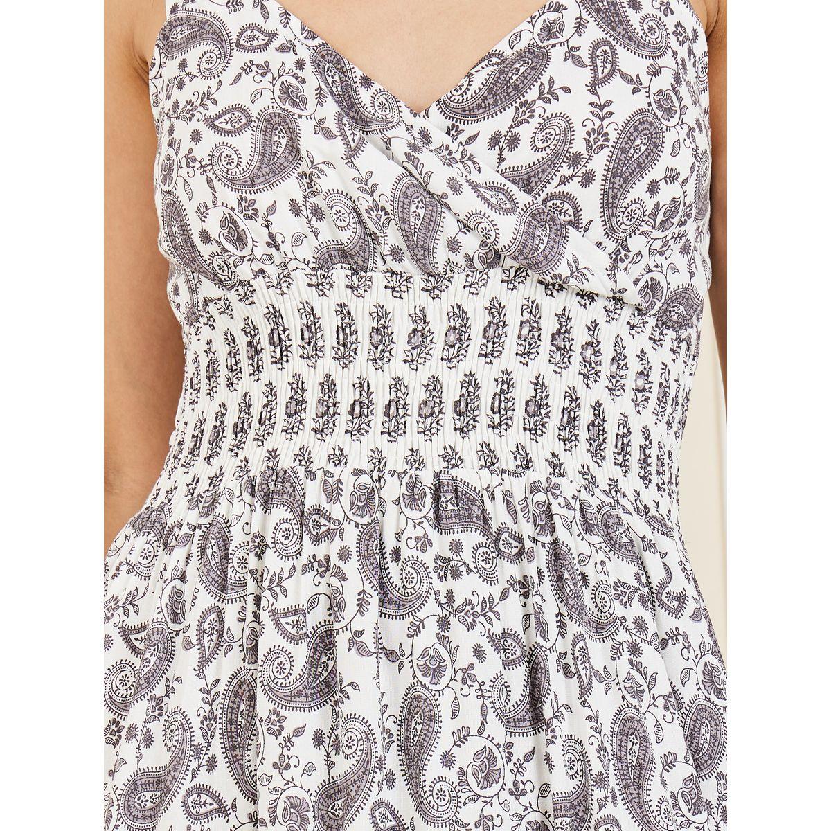 فستان طويل بكسرات وطبعة بيزلي-women-clothing-dresses-image-3