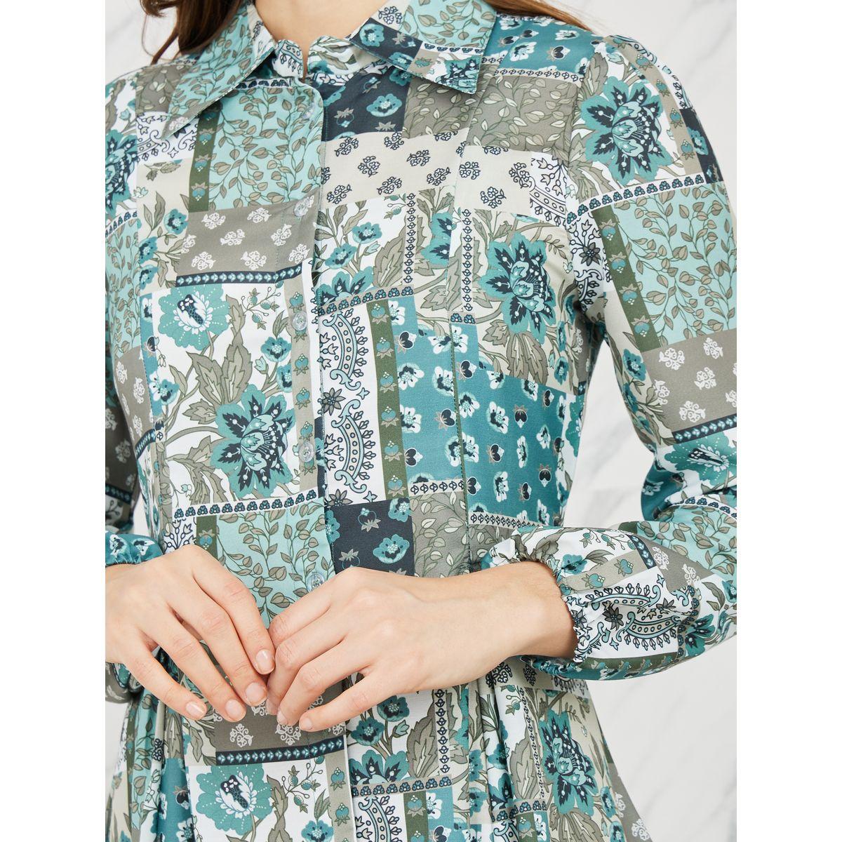 Styli Patchwork Print A-Line Shirt Maxi Dress-women-clothing-dresses-image-3