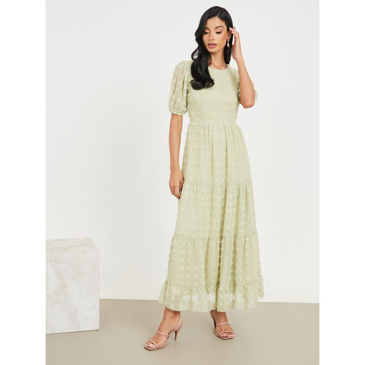 Styli Swiss Dobby Tiered Maxi Dress-women-clothing-dresses-image-1