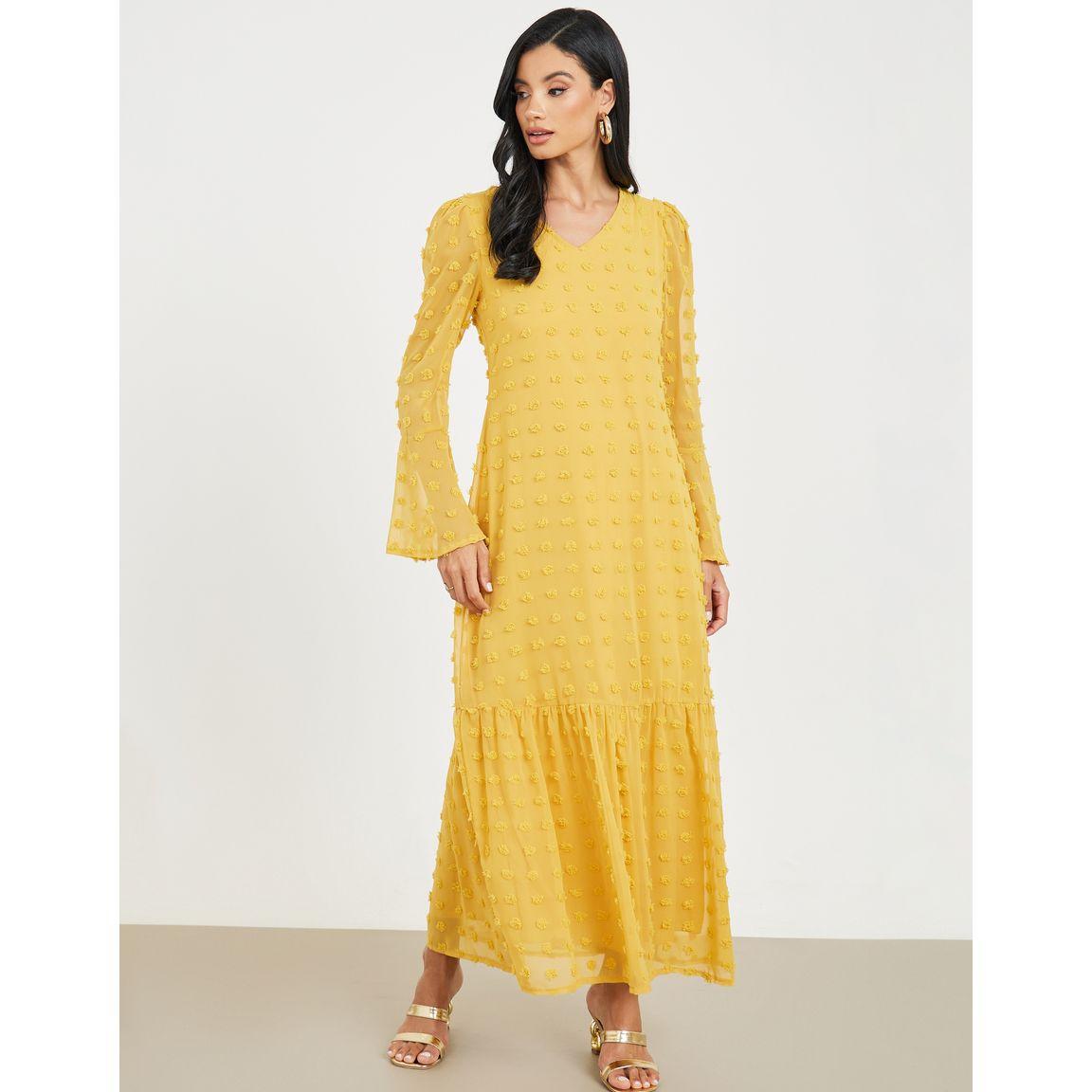 Styli Swiss Dobby A-Line Maxi Dress-women-clothing-dresses-image-1
