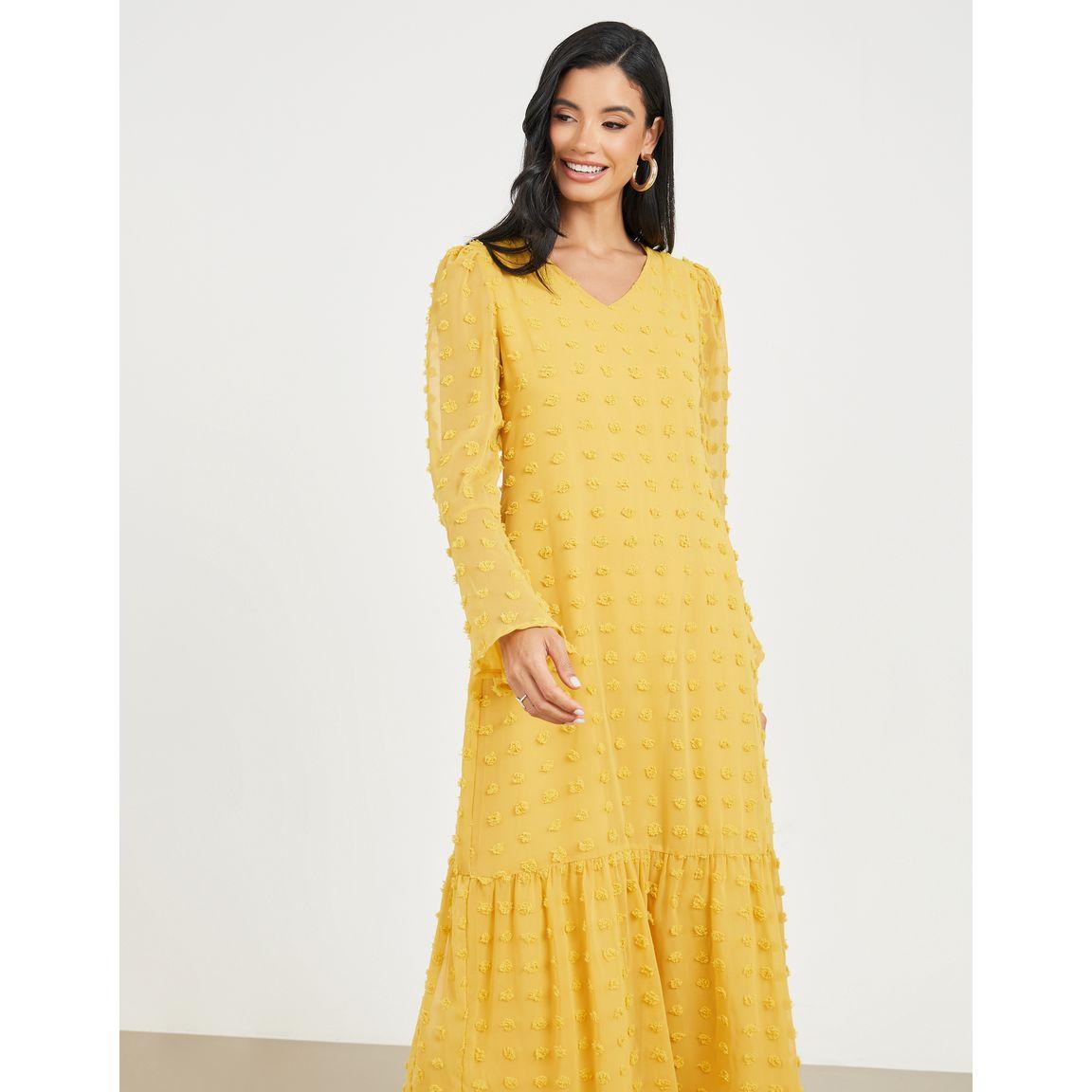 Styli Swiss Dobby A-Line Maxi Dress-women-clothing-dresses-image-2
