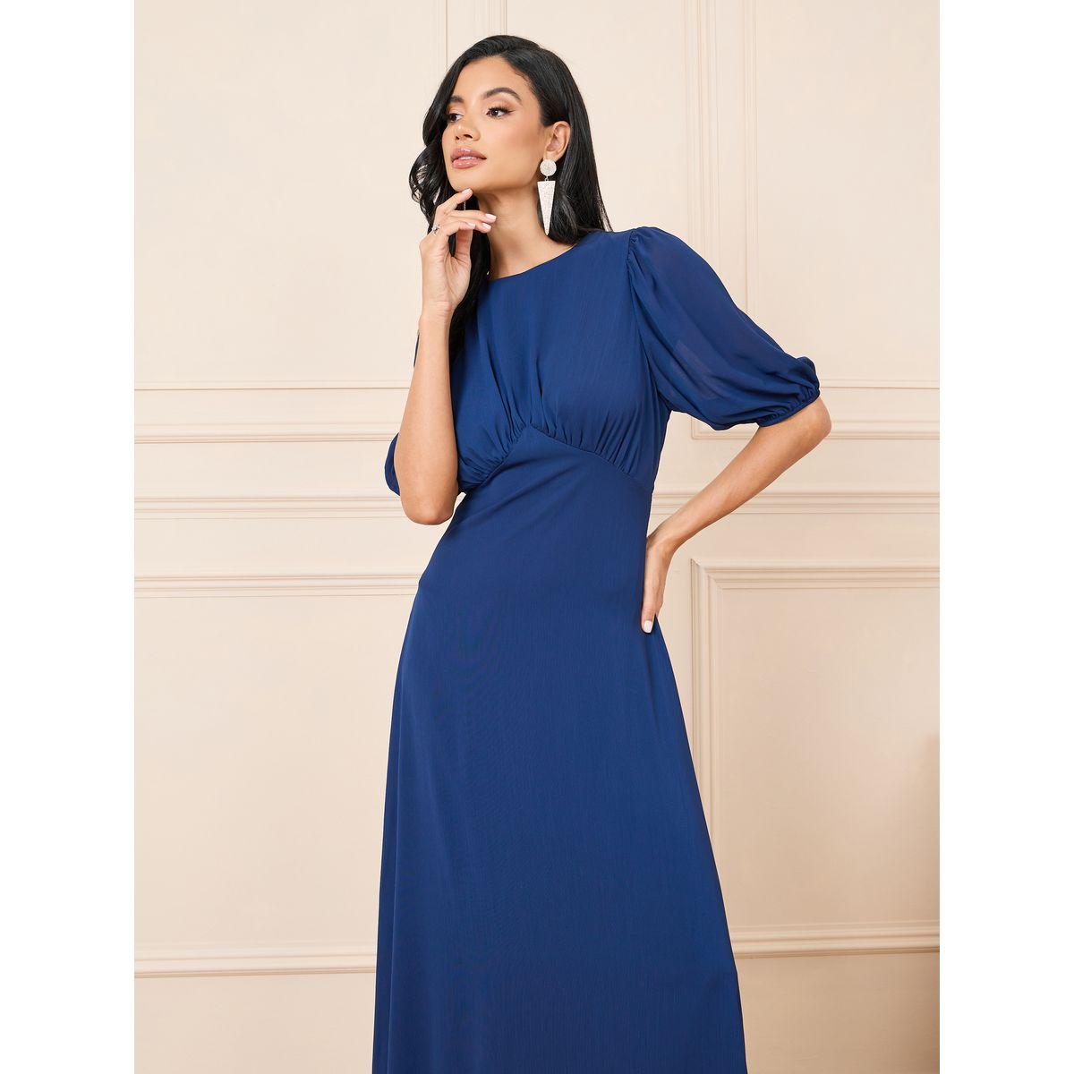 Styli Gathered Detail A-Line Maxi Dress-women-clothing-dresses-image-2