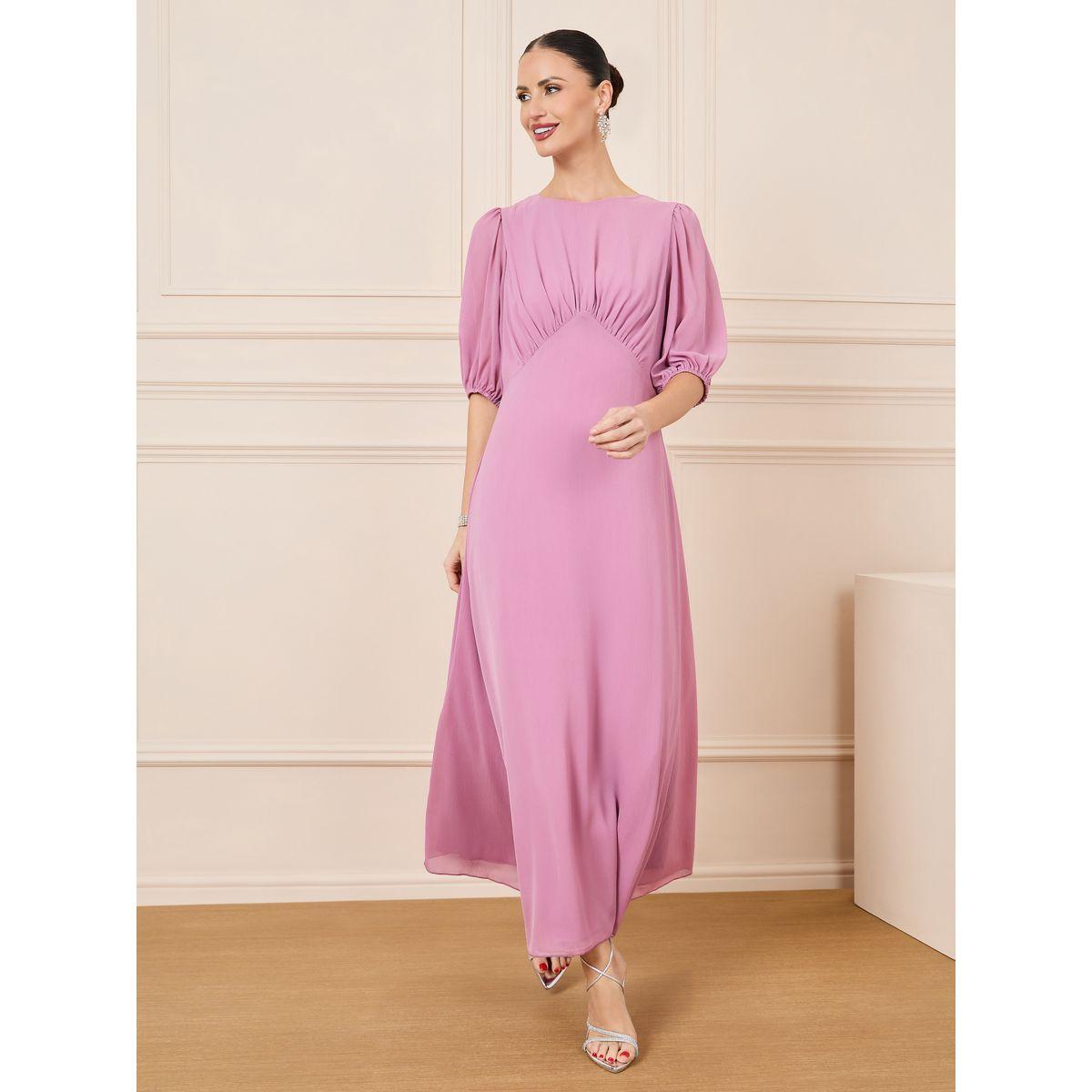 Styli Gathered Detail A-Line Maxi Dress-women-clothing-dresses-image-1