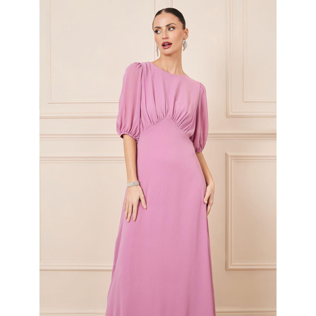 Styli Gathered Detail A-Line Maxi Dress-women-clothing-dresses-image-2