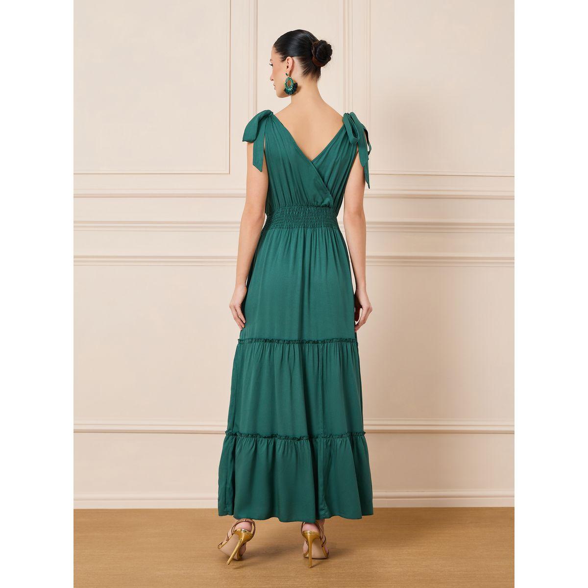 Styli Smocked Waist Tie Sleeves Tiered Maxi Dress-women-clothing-dresses-image-4