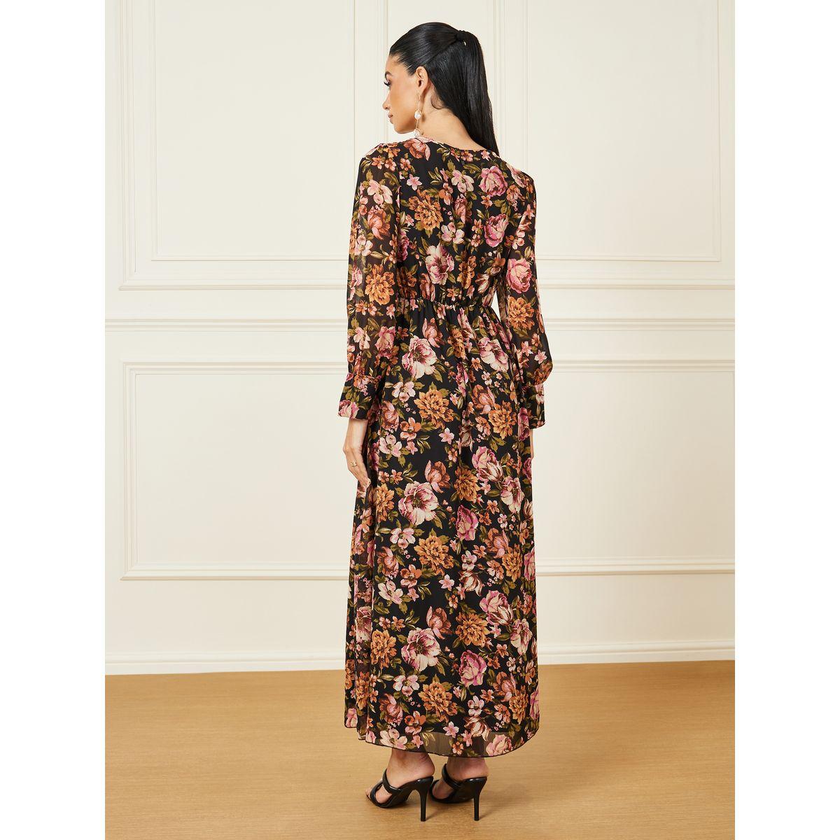 Styli Floral Print Square Neck A-Line Maxi Dress-women-clothing-dresses-image-4