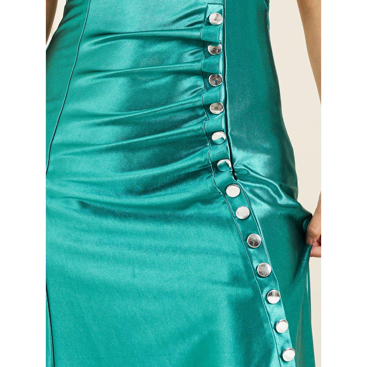 فستان طويل ساتان مع ياقة عالية وازرار-women-clothing-dresses-image-3