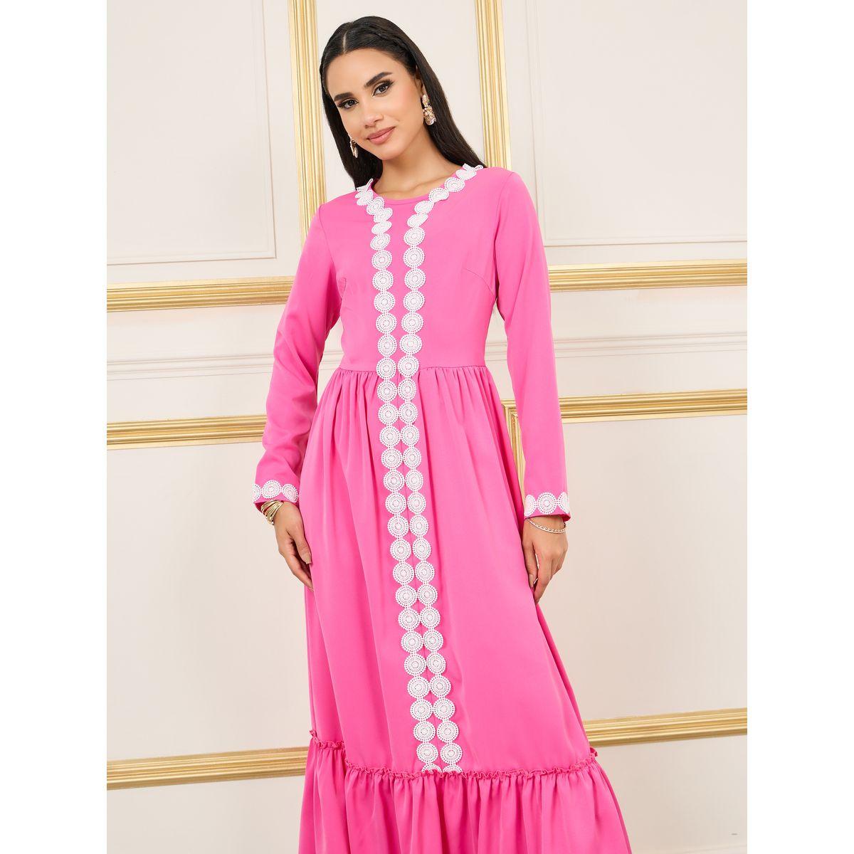 Styli Embroidered Detail Tiered Maxi Dress-women-clothing-dresses-image-2