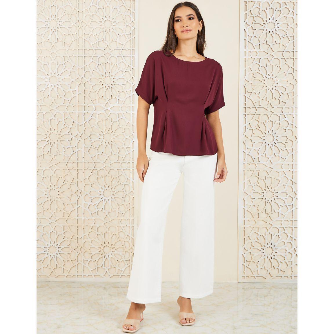 Styli Moss Crepe Batwing Sleeve Blouse-women-clothing-shirtsandblouses-blouses-image-2