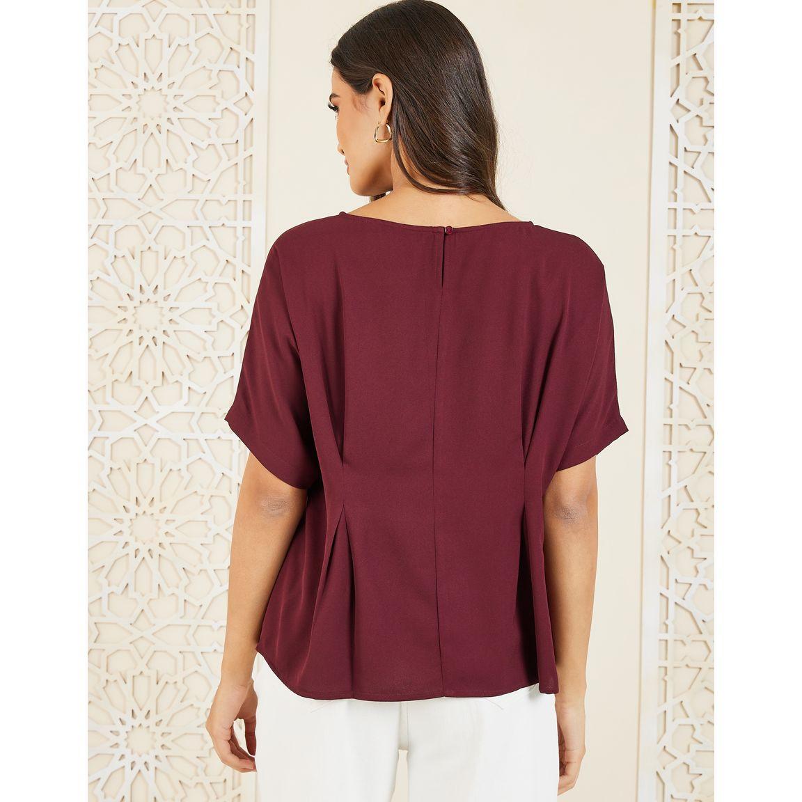 Styli Moss Crepe Batwing Sleeve Blouse-women-clothing-shirtsandblouses-blouses-image-4