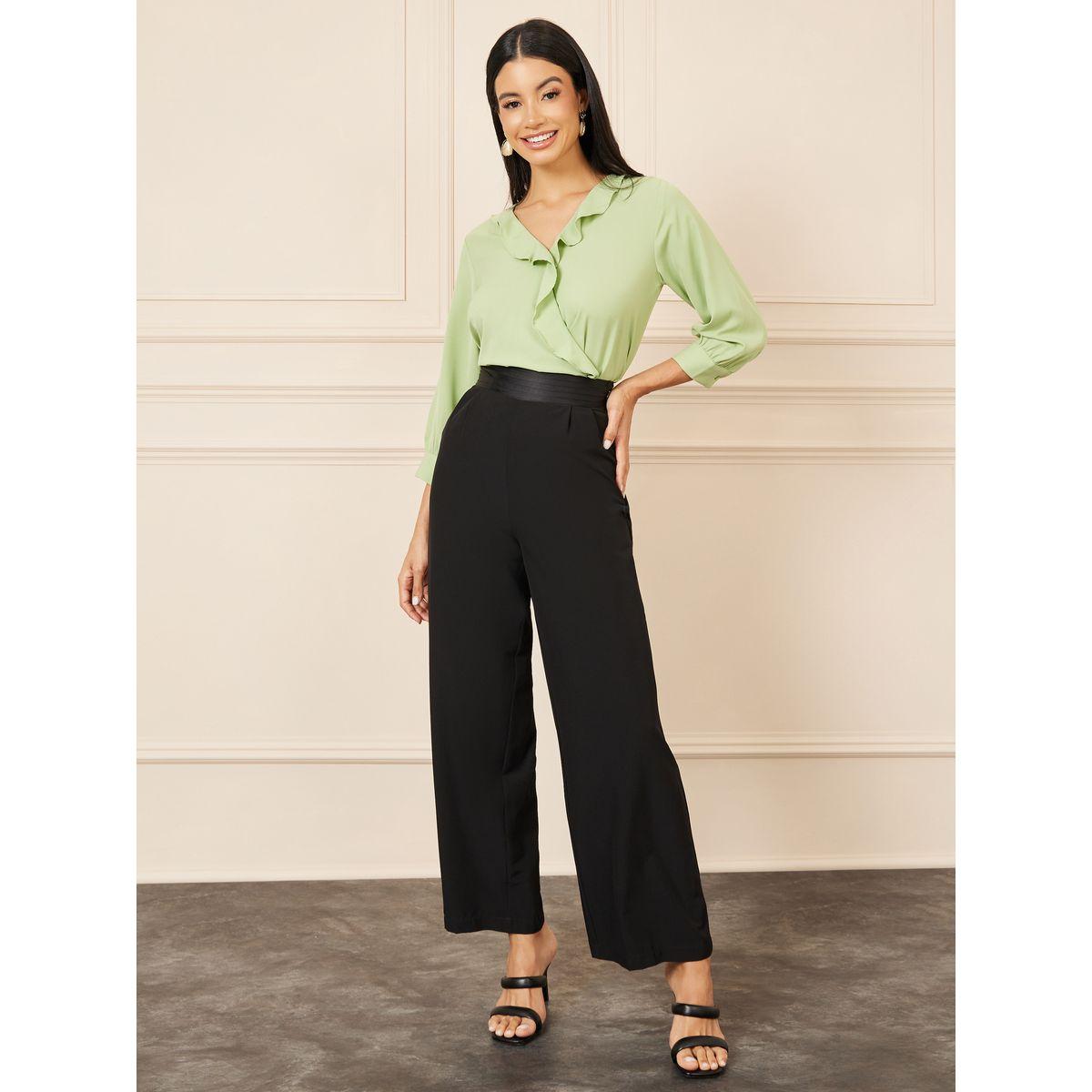 Styli Moss Crepe V Neck Ruffle Detail Top-women-clothing-shirtsandblouses-blouses-image-3