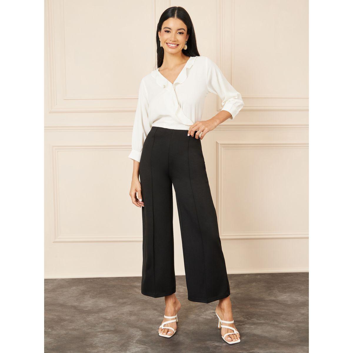 Styli Moss Crepe V Neck Ruffle Detail Top-women-clothing-shirtsandblouses-blouses-image-3