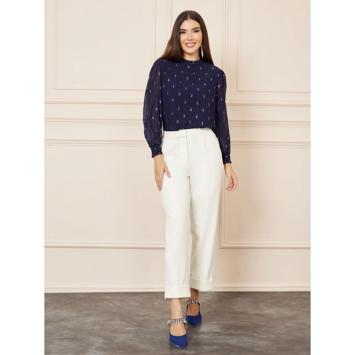 بلوزة بياقة عالية مزينة بالترتر-women-clothing-shirtsandblouses-blouses-image-3