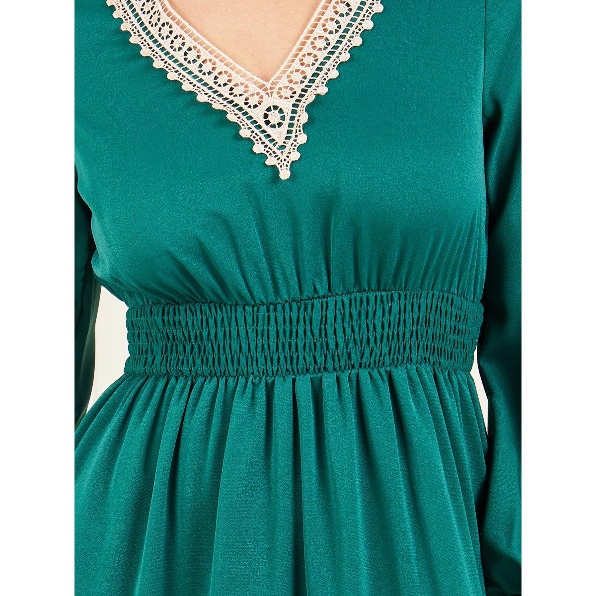 فستان طويل بكسرات وتفاصيل دانتيل-women-clothing-dresses-image-3