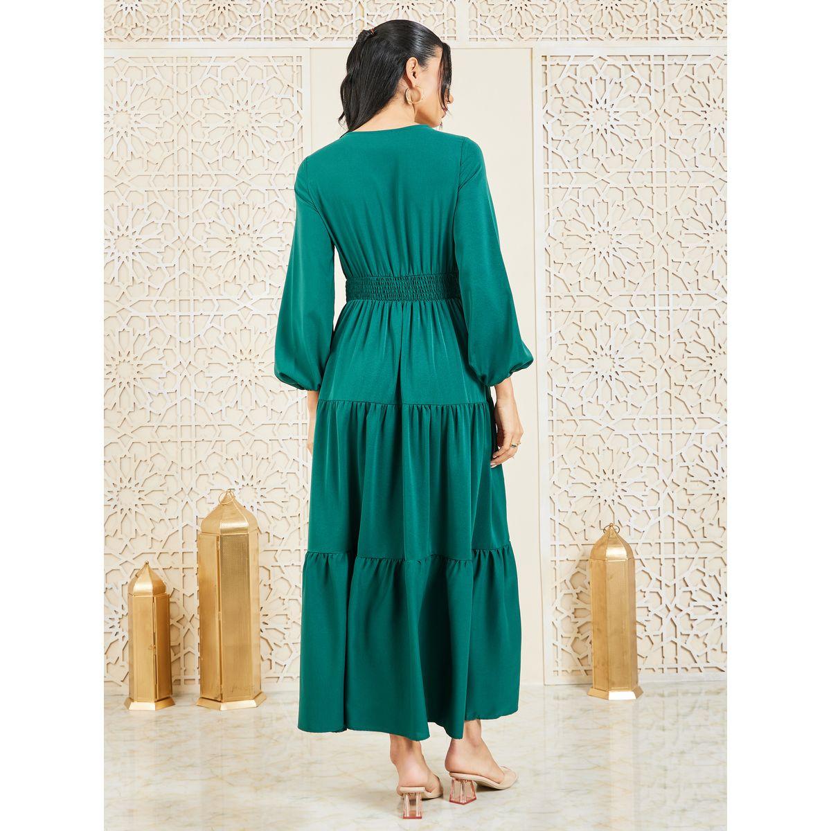 فستان طويل بكسرات وتفاصيل دانتيل-women-clothing-dresses-image-4