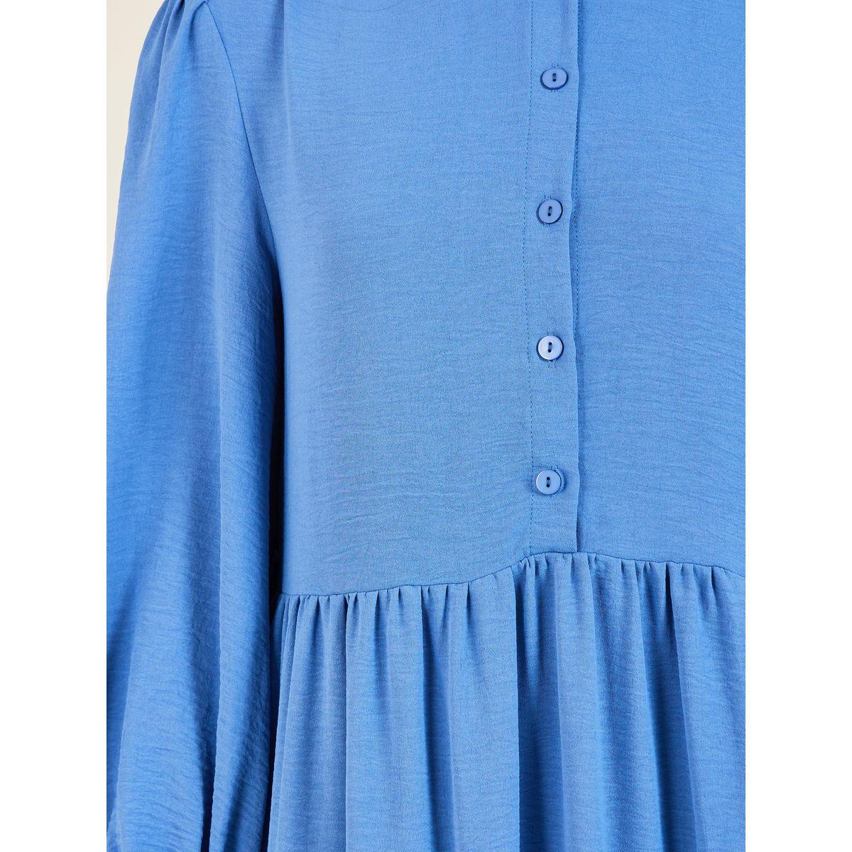 فستان طويل باكمام فوليوم وأزرار-women-clothing-dresses-image-3