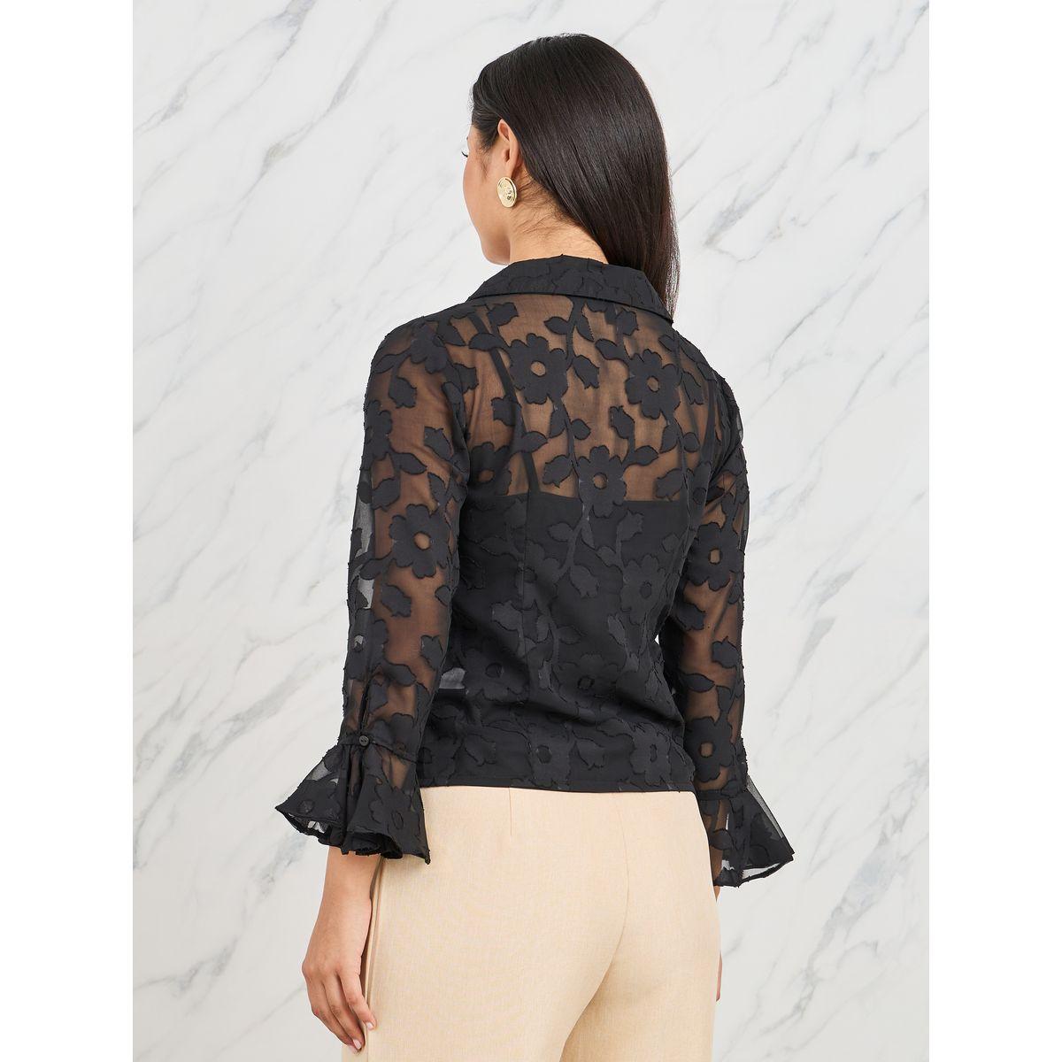 بلوزة بتفاصيل كشكش مع كامي-women-clothing-tshirts-image-5