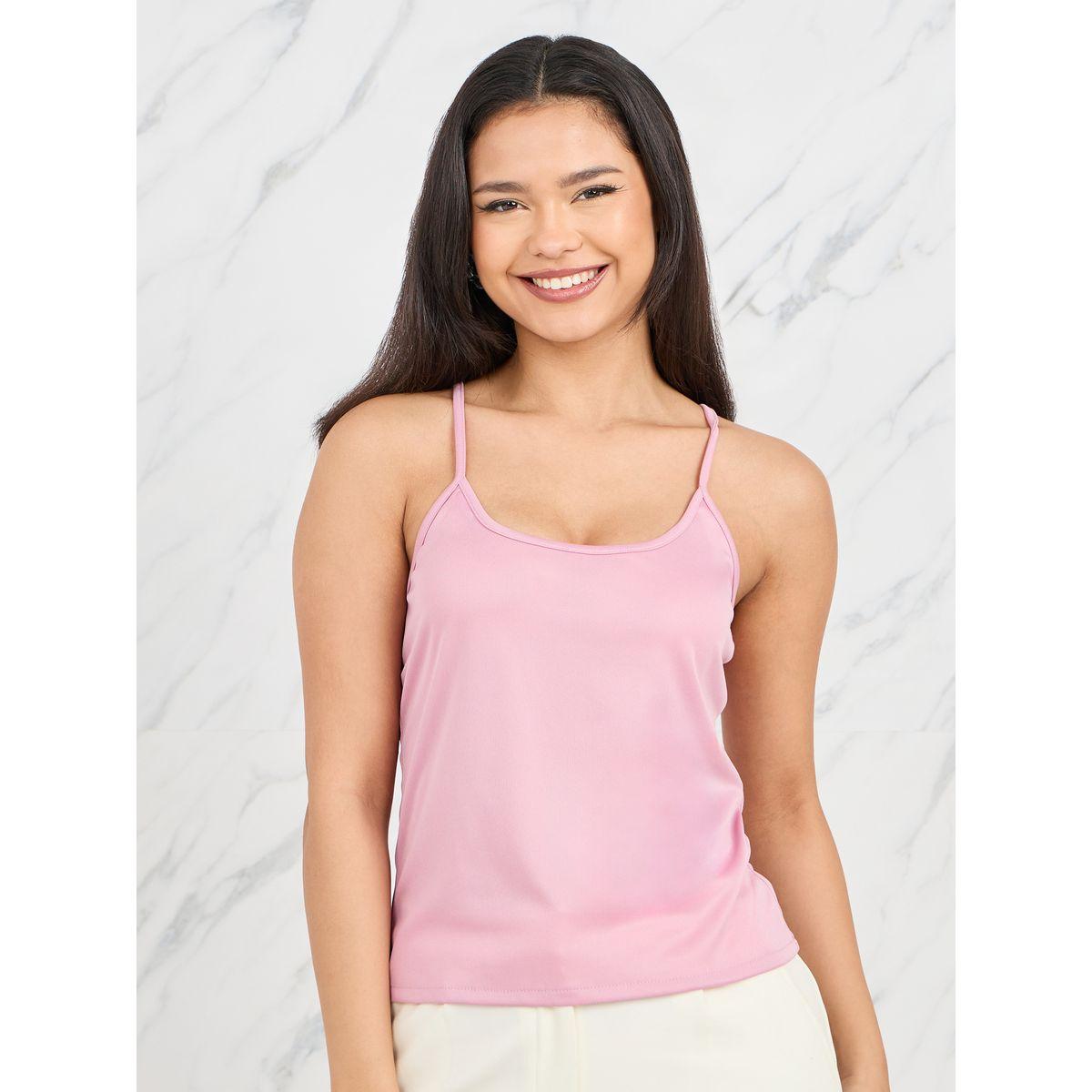 بلوزة بتفاصيل كشكش مع بلوزة كامي-women-clothing-tshirts-image-3