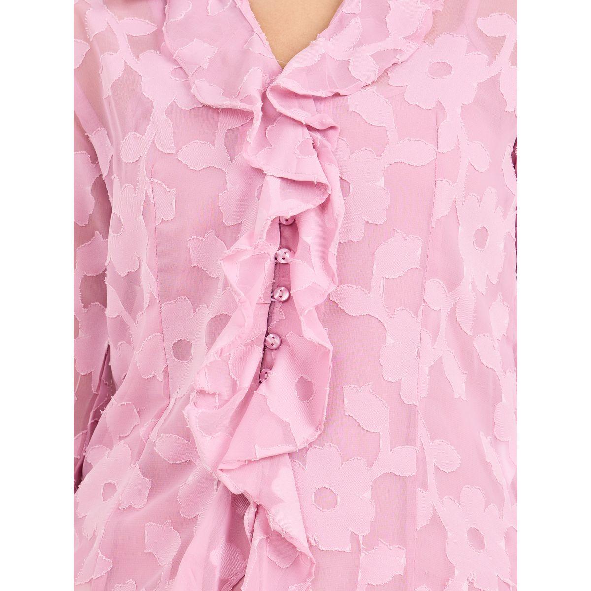 بلوزة بتفاصيل كشكش مع بلوزة كامي-women-clothing-tshirts-image-4