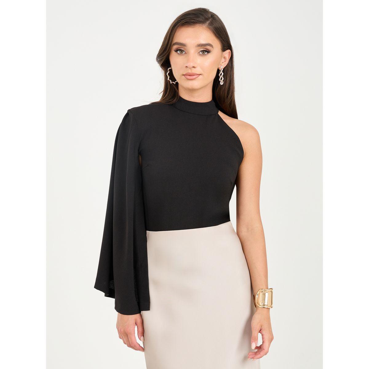 بلوزة بقصة عادية وياقة هولتر-women-clothing-shirtsandblouses-blouses-image-1