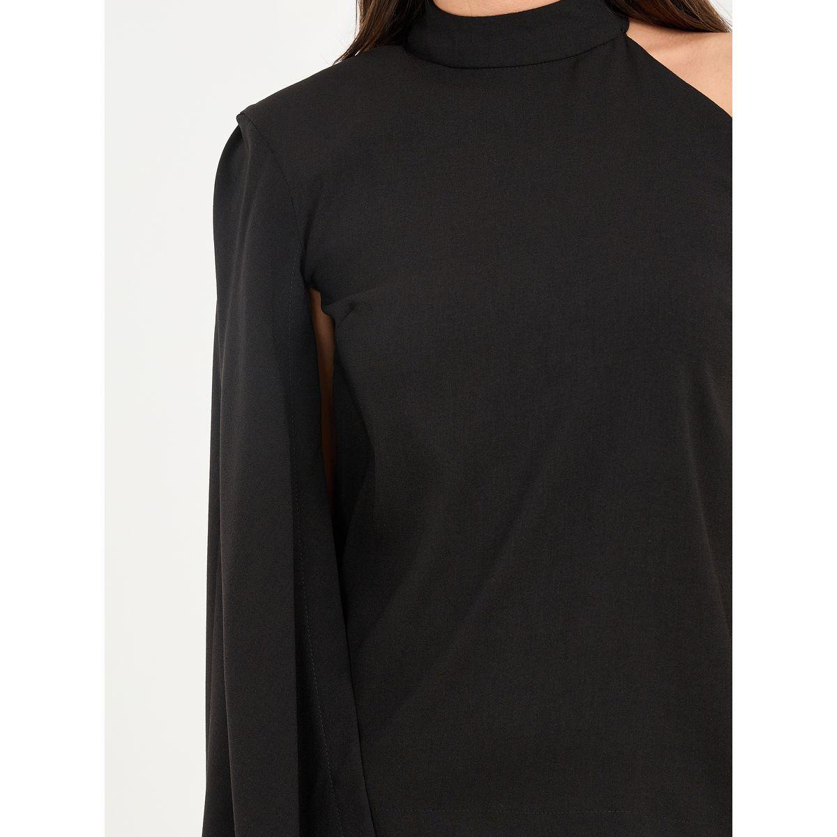 Styli Cape One Sleeve Halter Neck Regular Fit Blouse-women-clothing-shirtsandblouses-blouses-image-4