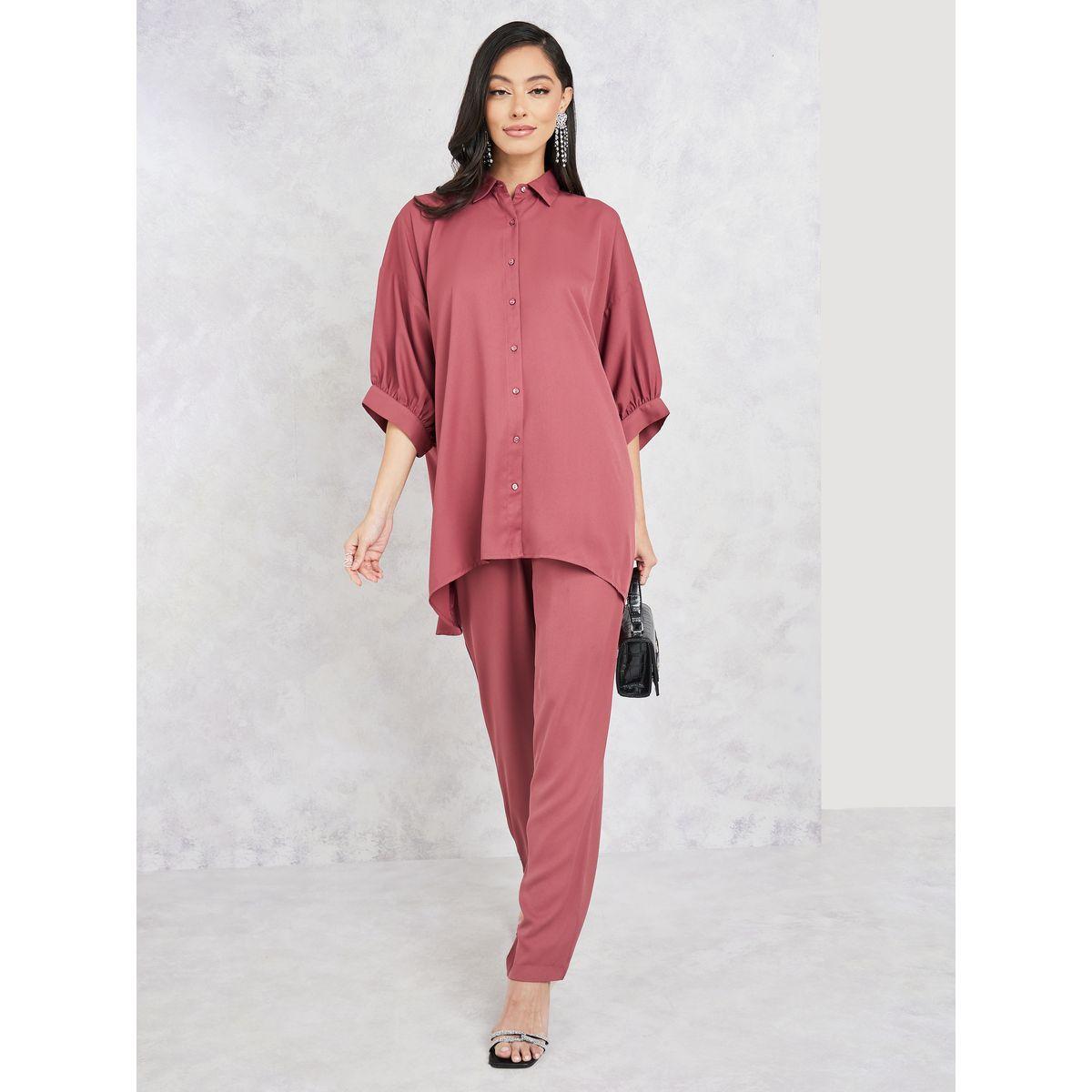 Styli Solid Drawstring Tapered Pants-women-clothing-bottoms-trousers-image-2