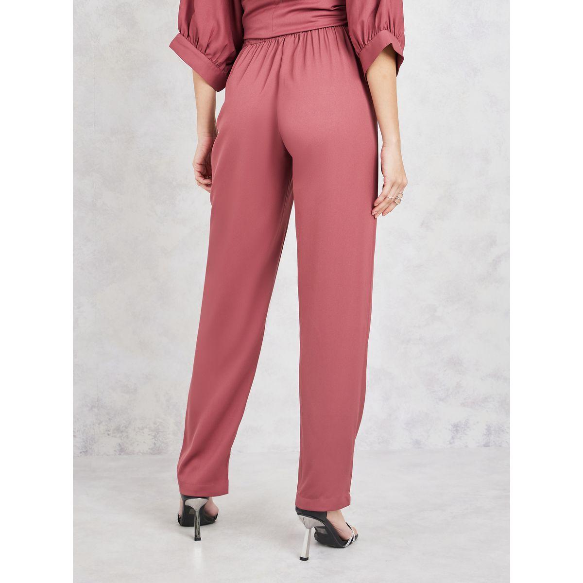 Styli Solid Drawstring Tapered Pants-women-clothing-bottoms-trousers-image-4