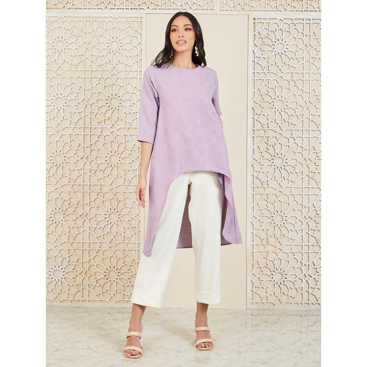 Styli Lurex High Low Hem Tunic Top-women-clothing-shirtsandblouses-blouses-image-1