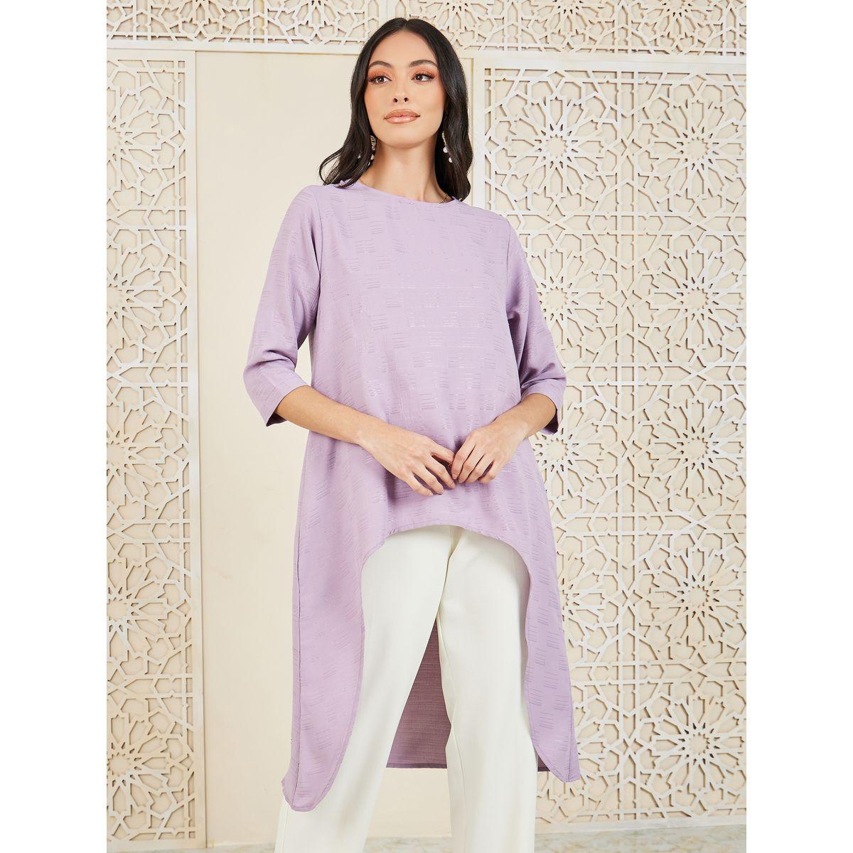 Styli Lurex High Low Hem Tunic Top-women-clothing-shirtsandblouses-blouses-image-2