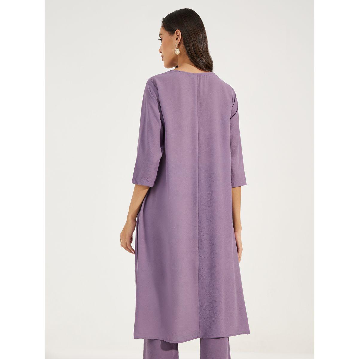 بلوزة تونيك بقصة عادية مع اكمام 3/4-women-clothing-shirtsandblouses-blouses-image-4