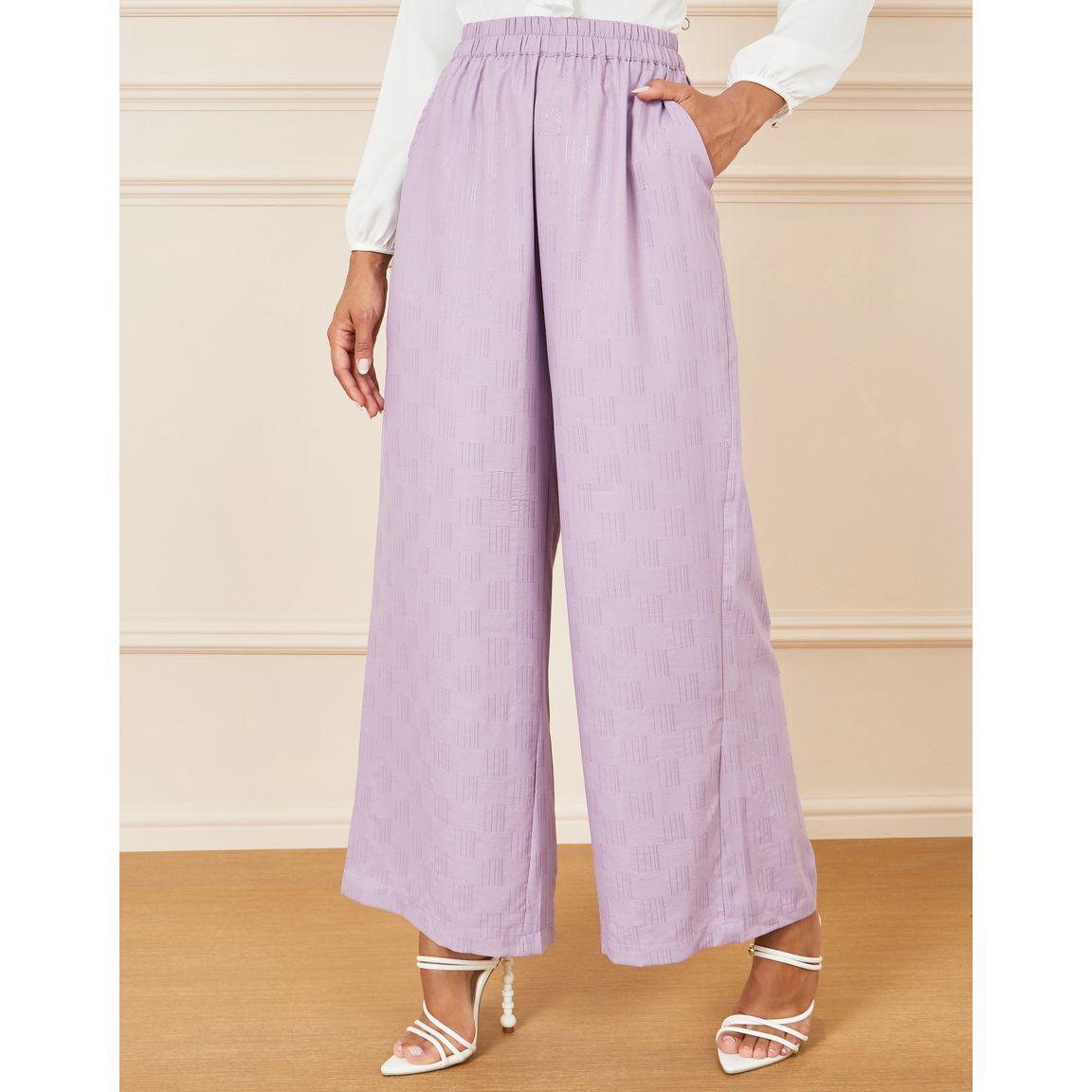 بنطال واسع الأرجل بتفاصيل لوريكس-women-clothing-bottoms-trousers-image-1