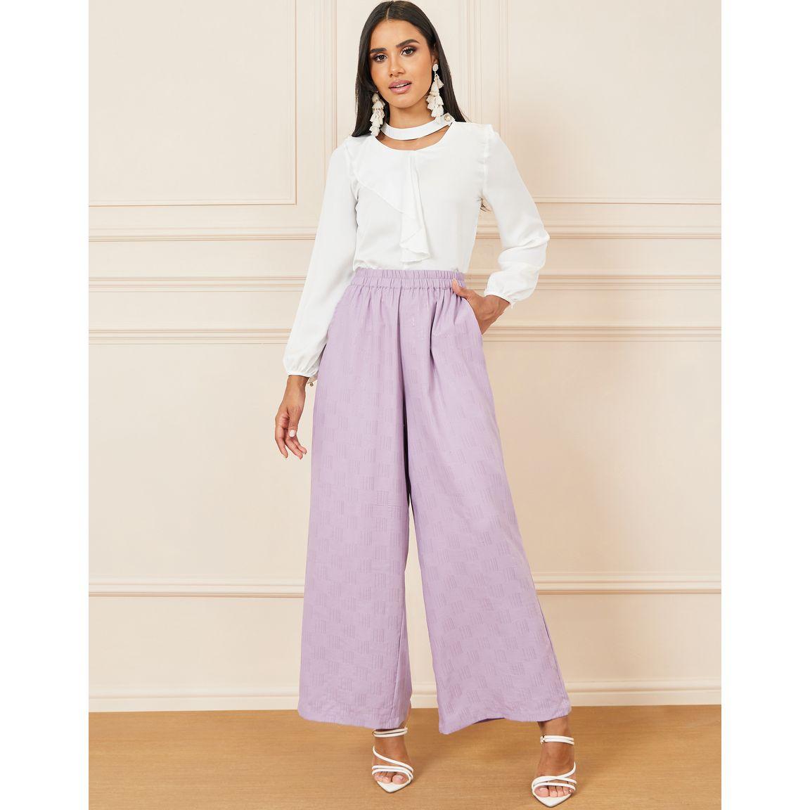 بنطال واسع الأرجل بتفاصيل لوريكس-women-clothing-bottoms-trousers-image-2