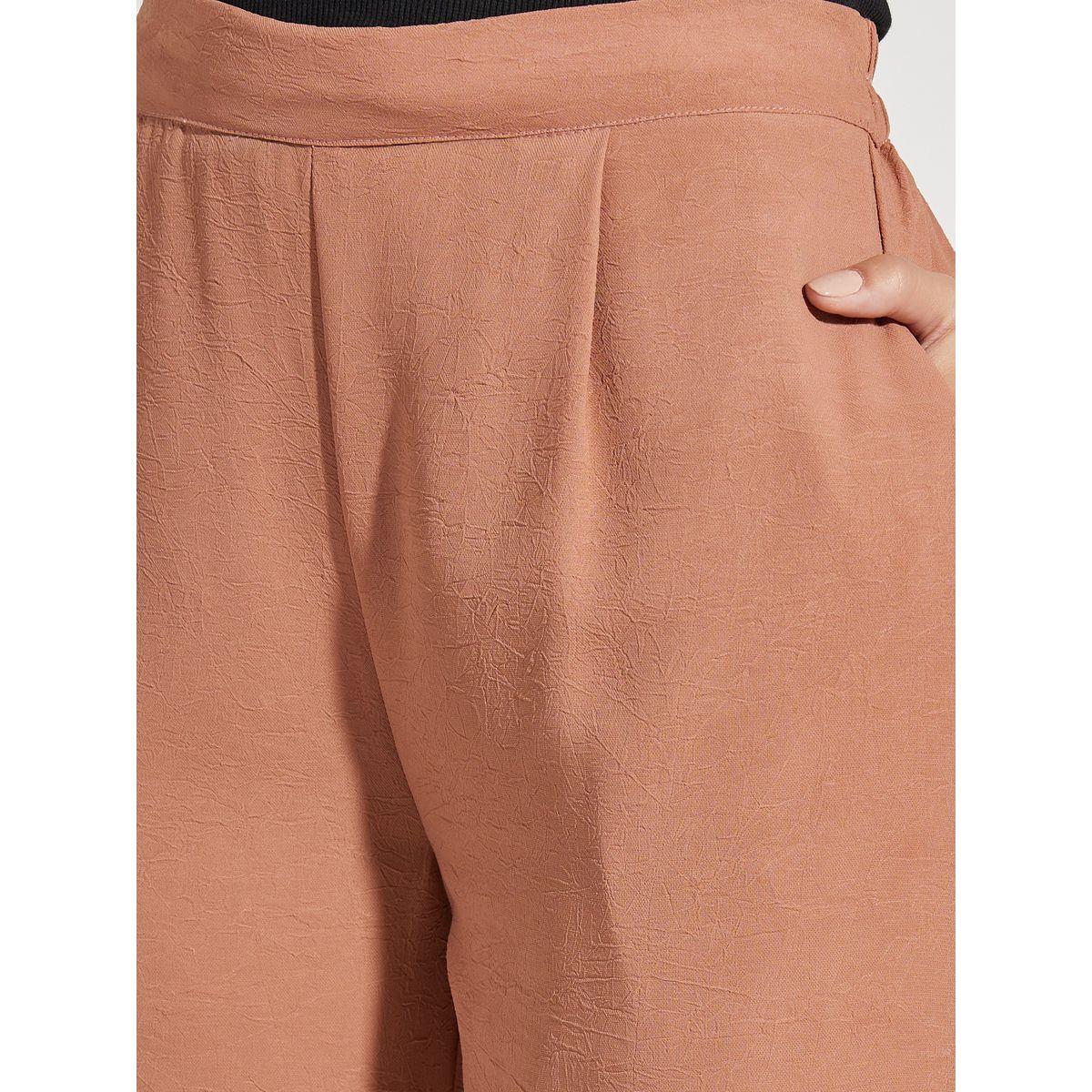 Styli Textured Wide Leg Pants with Pockets-women-clothing-bottoms-trousers-image-3