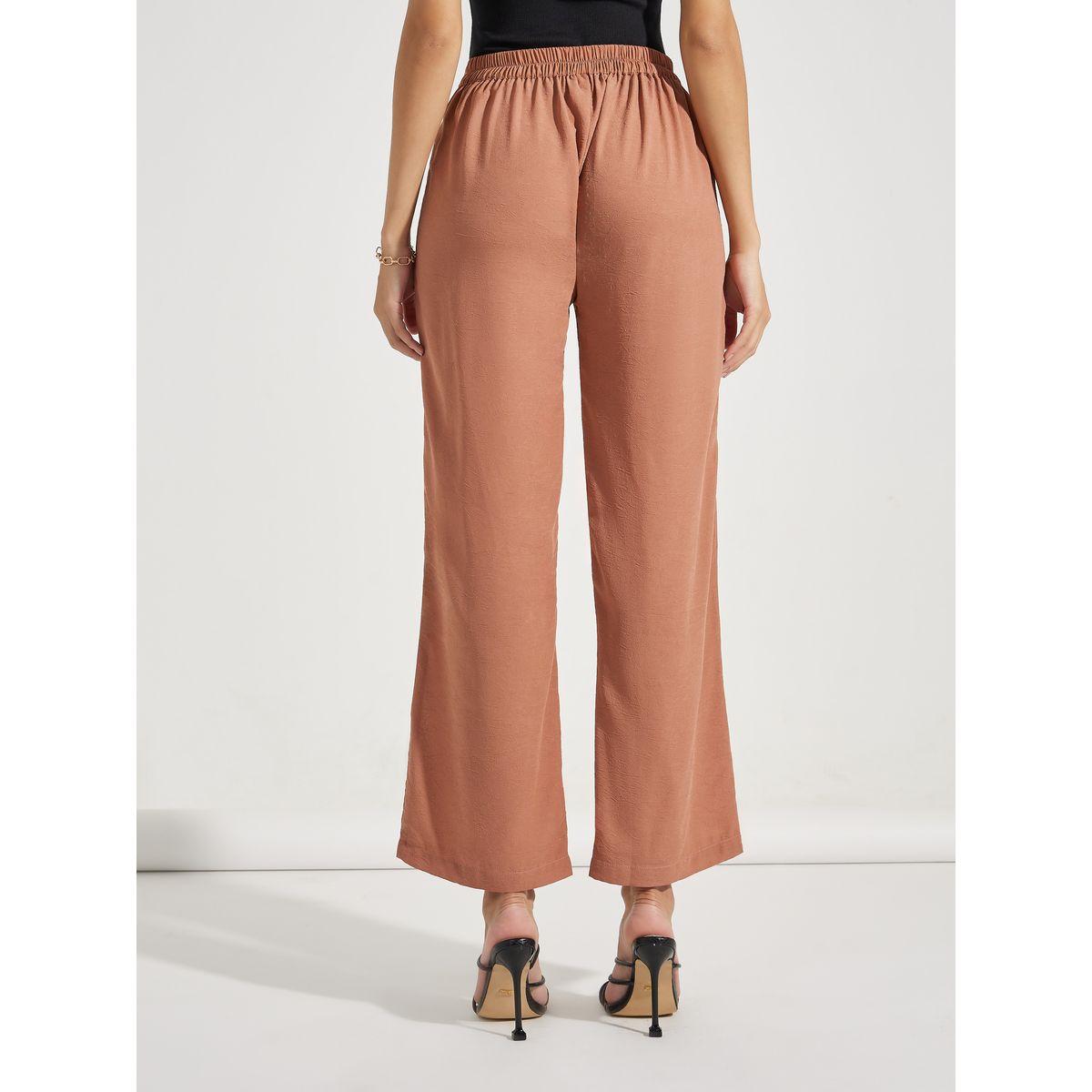 Styli Textured Wide Leg Pants with Pockets-women-clothing-bottoms-trousers-image-4