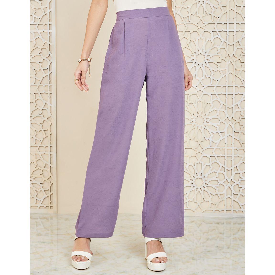 Styli Textured Wide Leg Pants with Pockets-women-clothing-bottoms-trousers-image-1