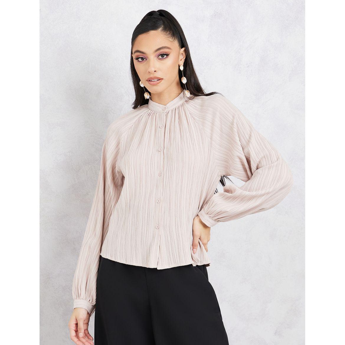 Styli Textured Long Sleeves Shirt-women-clothing-shirtsandblouses-shirts-image-3